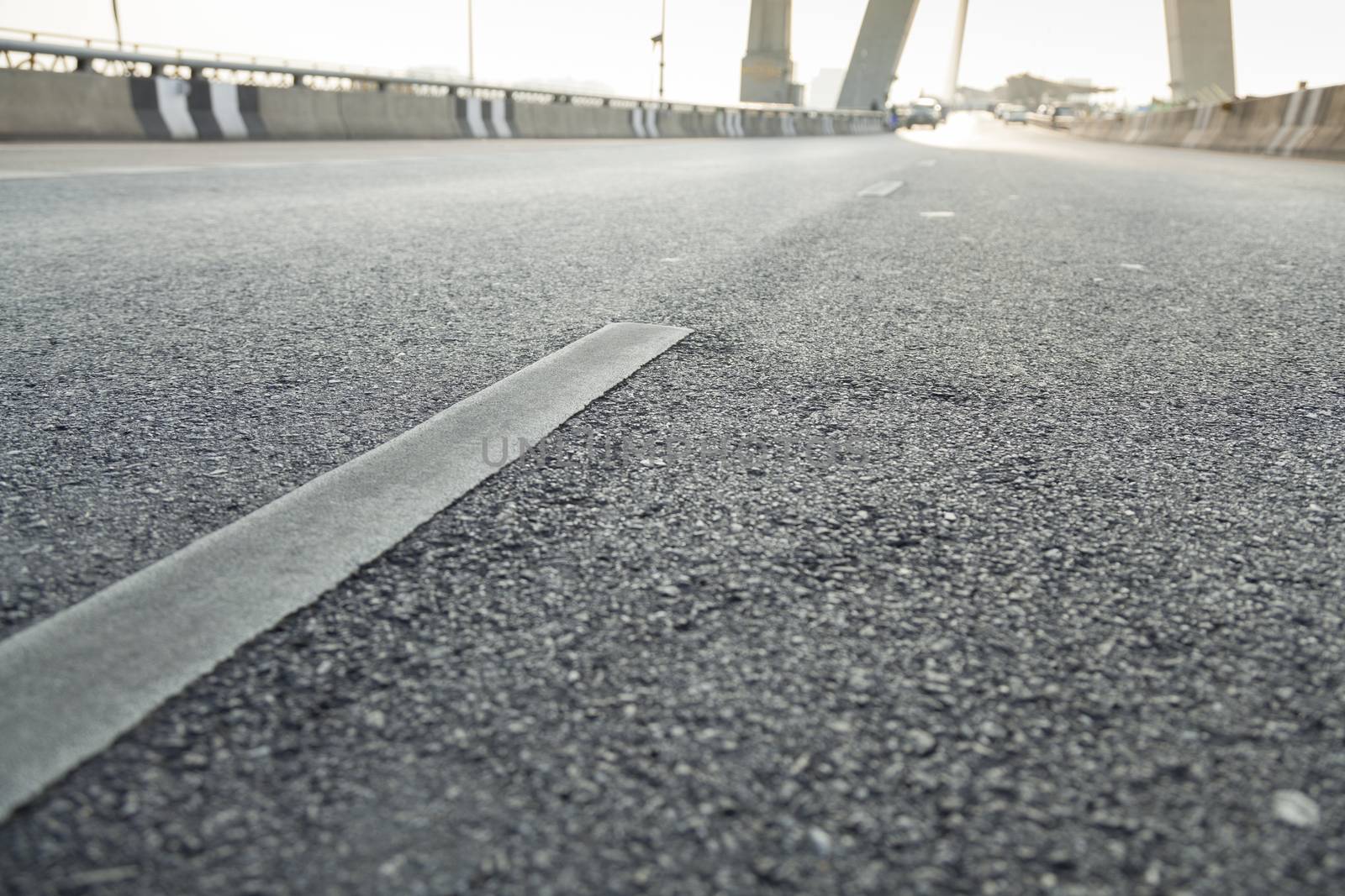 Surface street traffic The open road with no traffic in the morning.