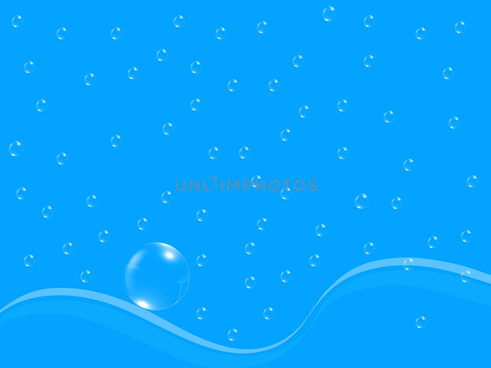 Blue water drops background texture