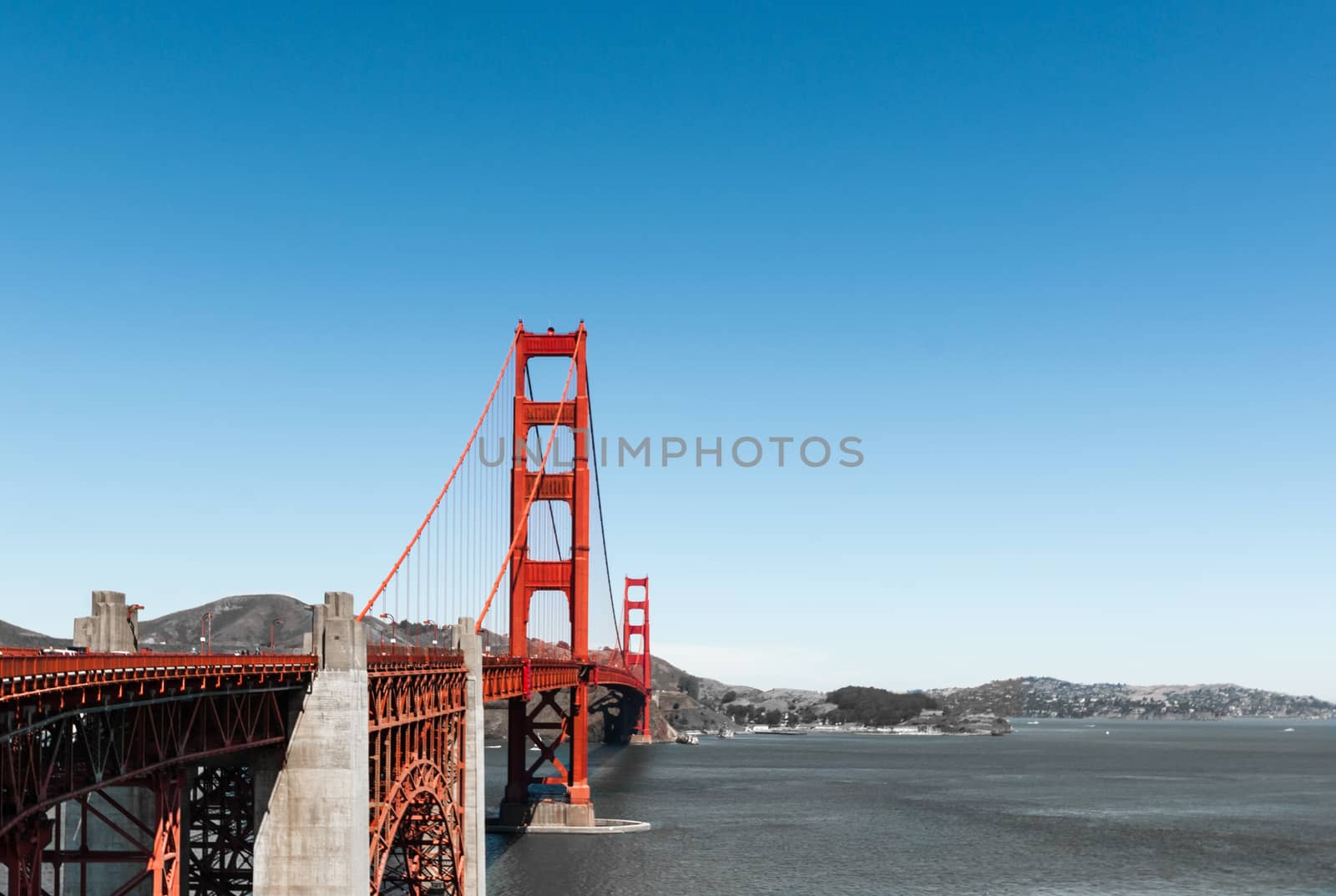 Golden Gate Bridge red Pillar in San Francisco, California, USA