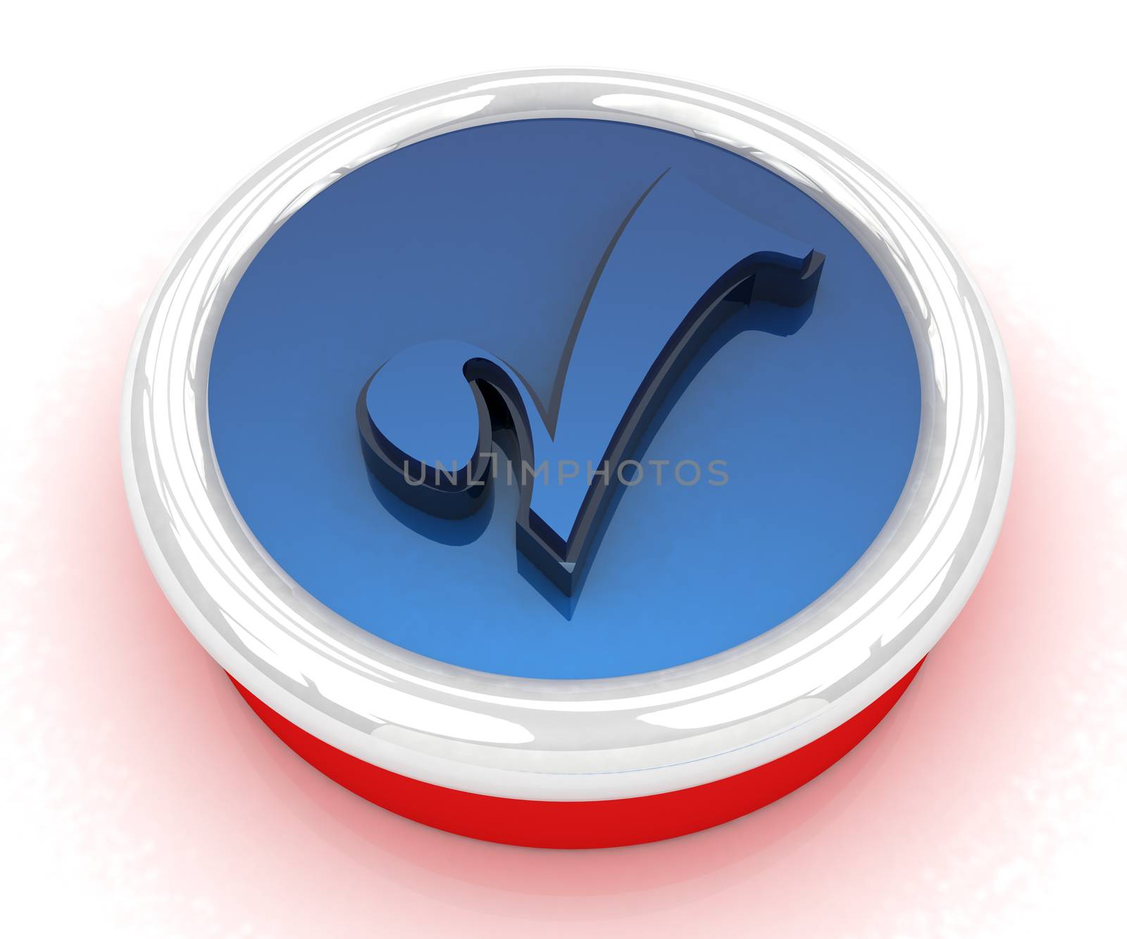 Accept button on a white background