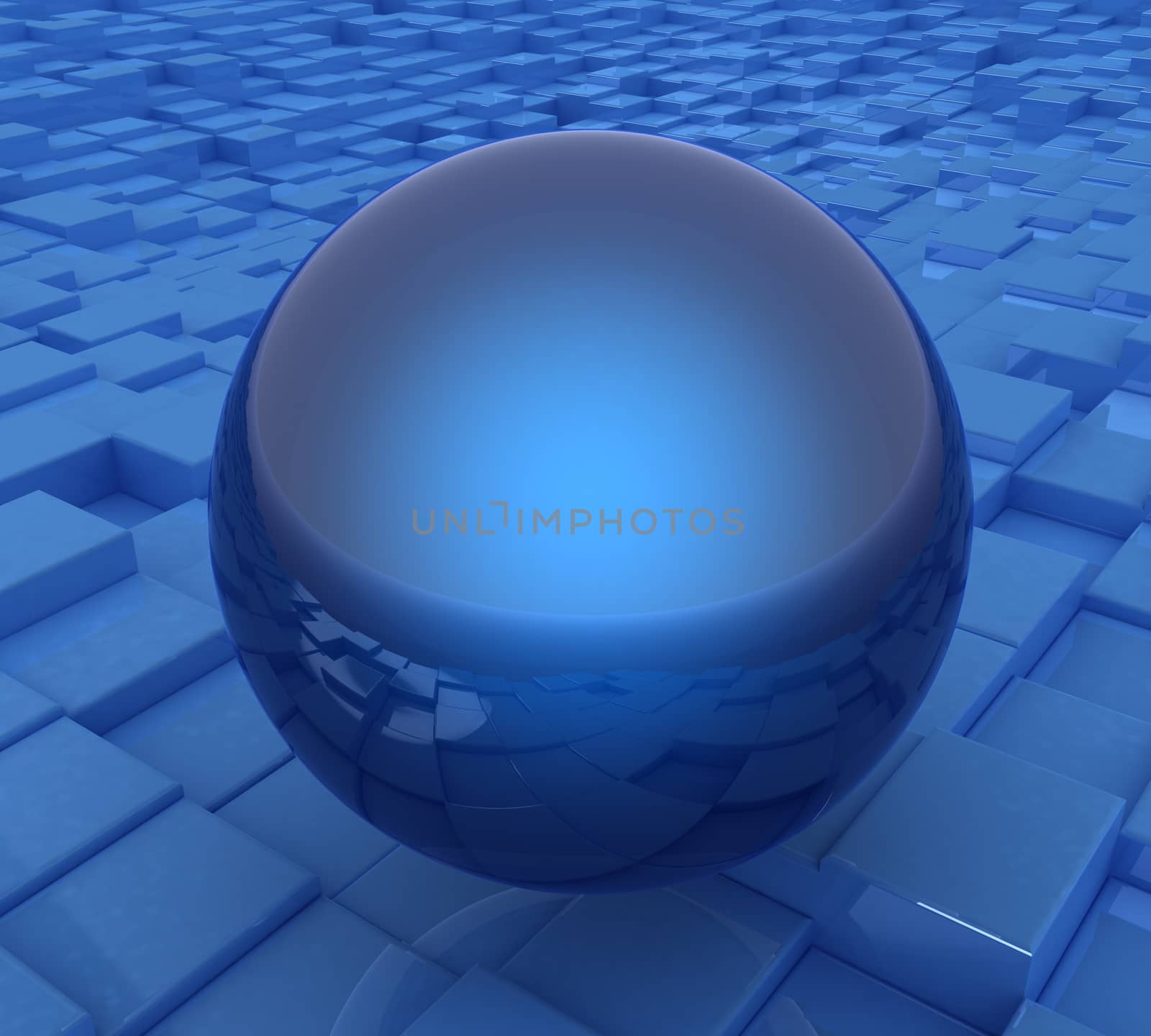 abstract urban background and sphere