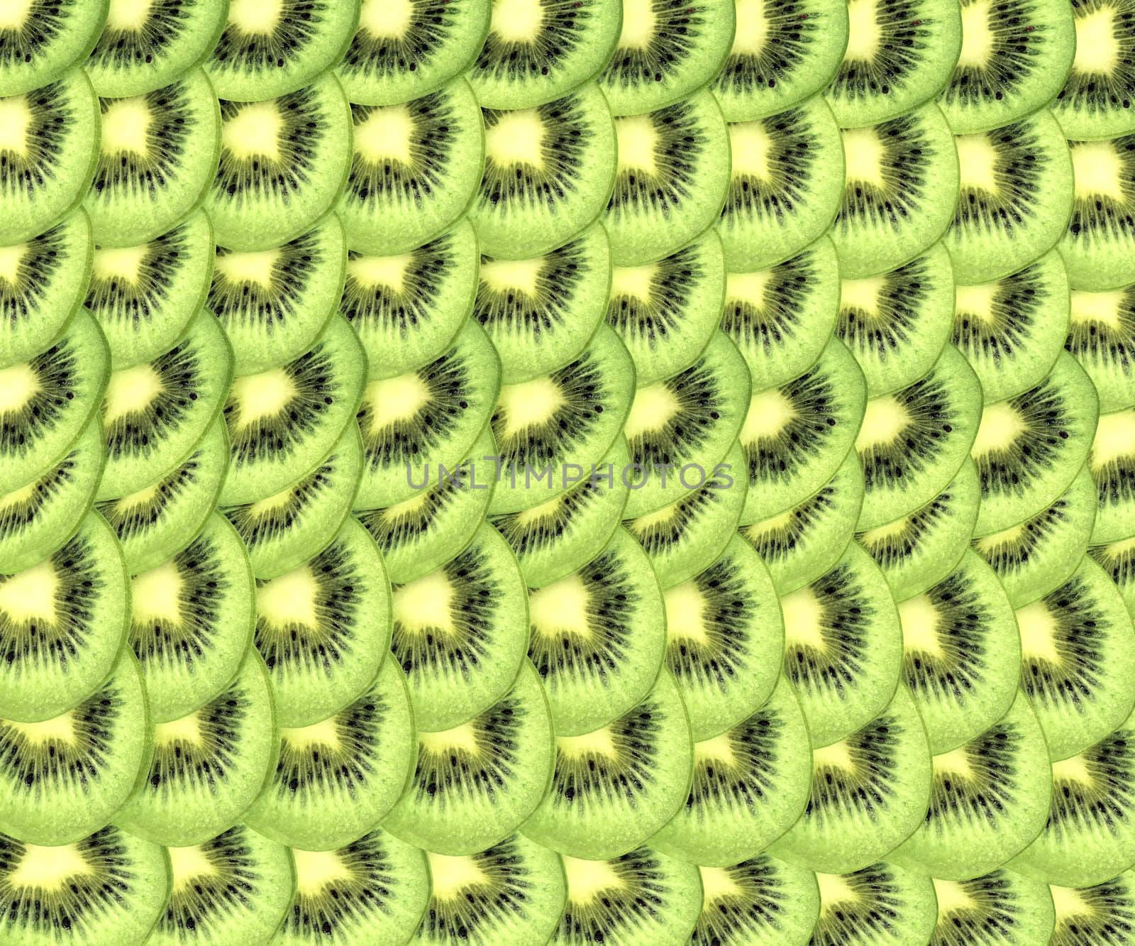 The slices of kiwi background 