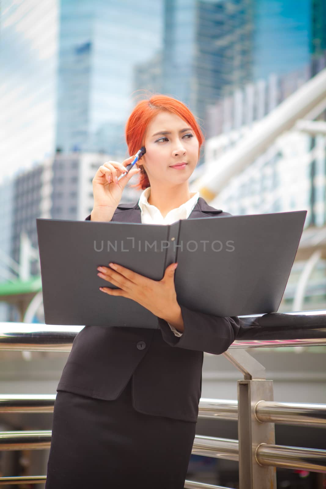 business woman with document by witthaya