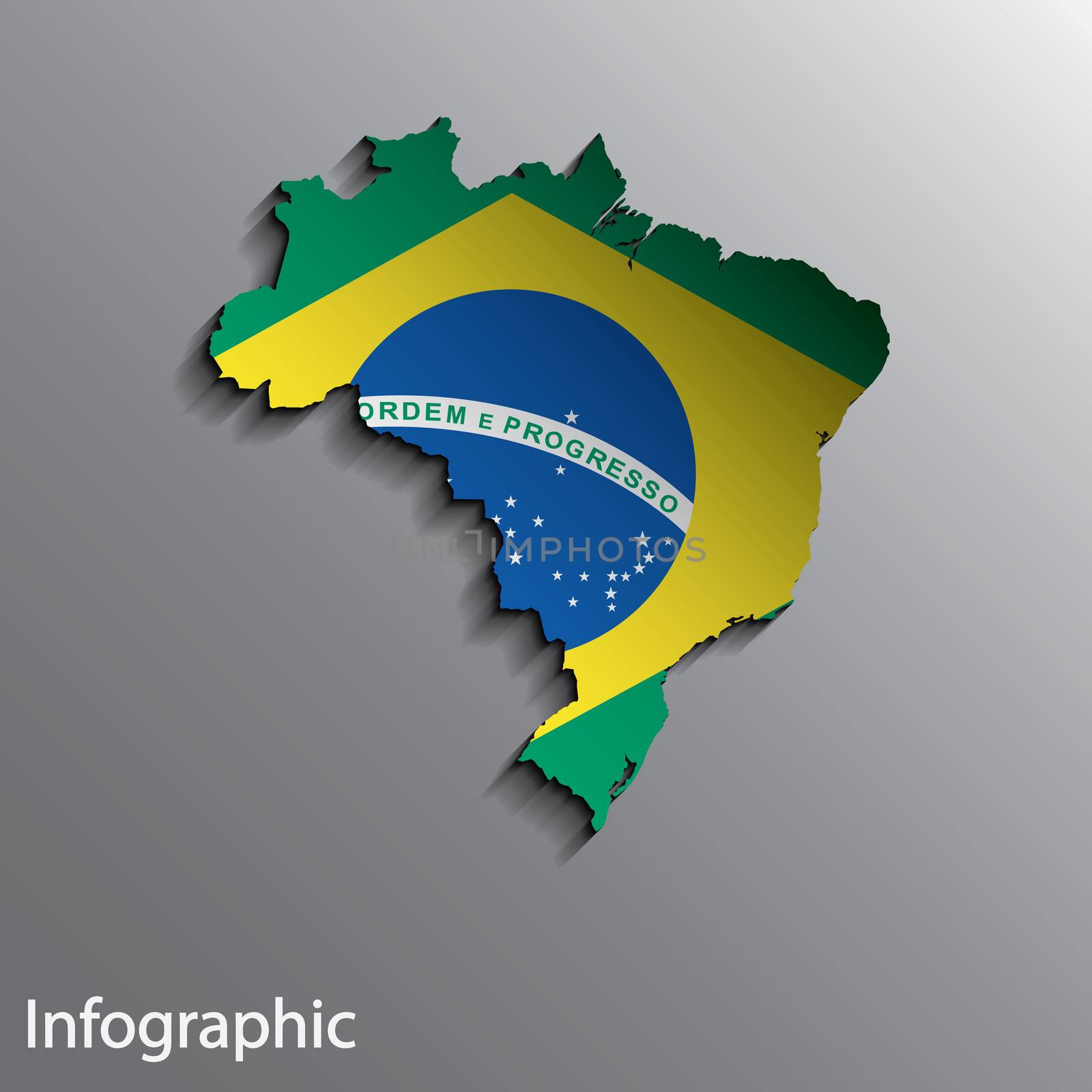 Country Map of Brazil by thampapon