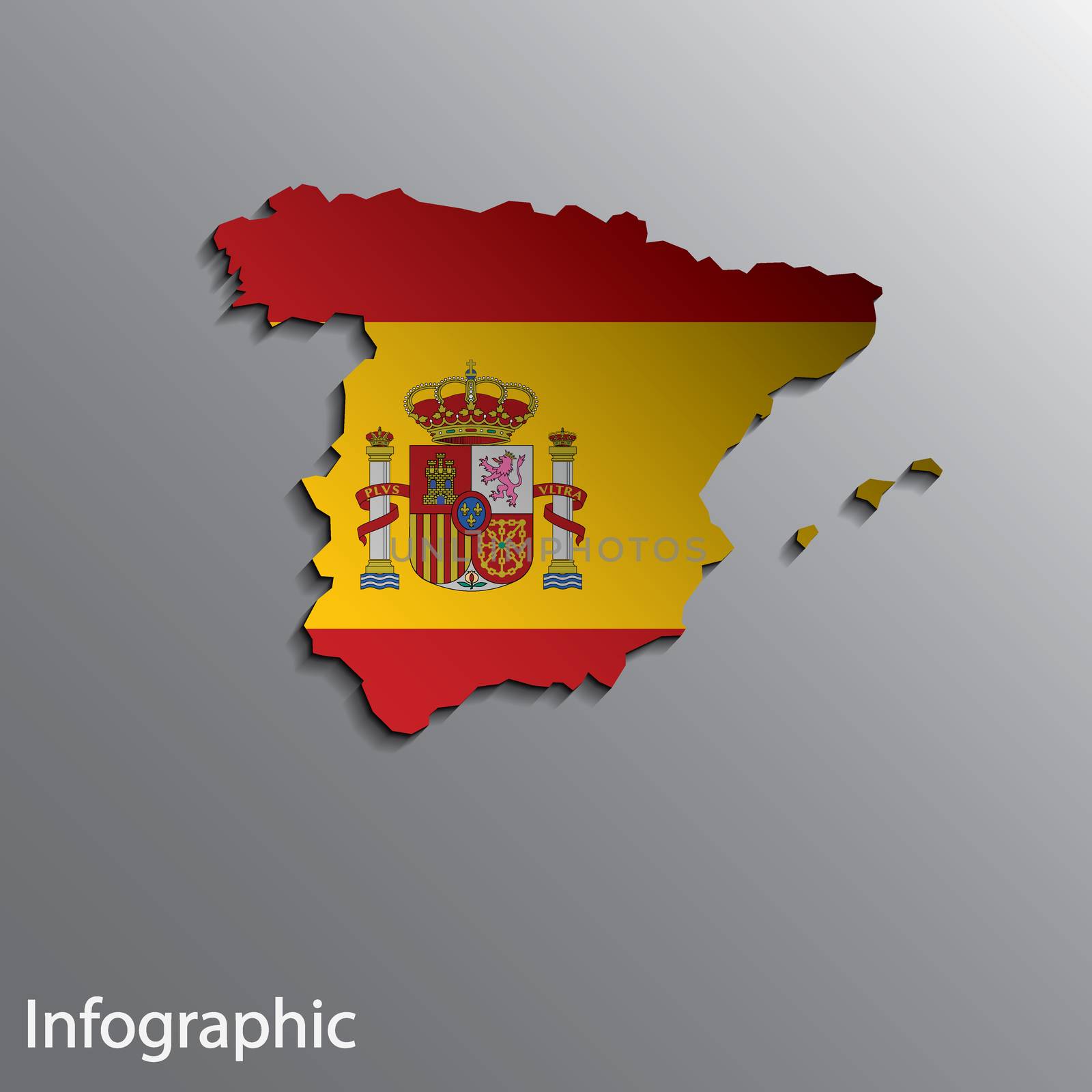 Country Map of Spain by thampapon