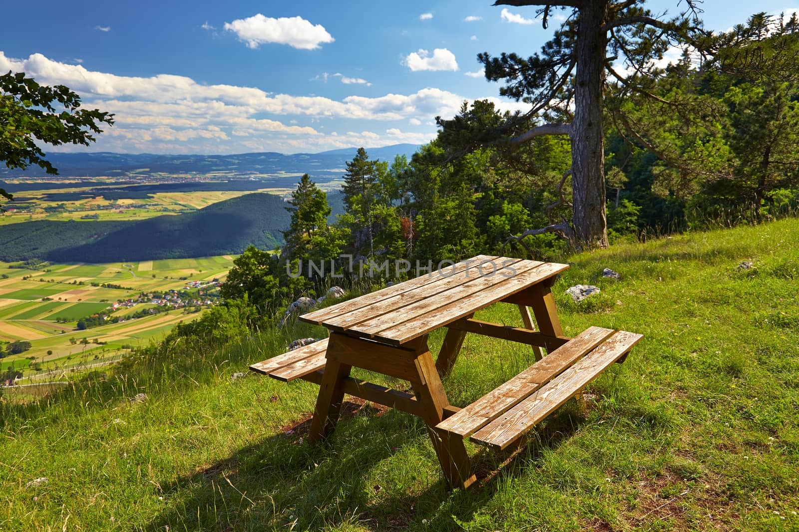 Outdoor bench by Gudella