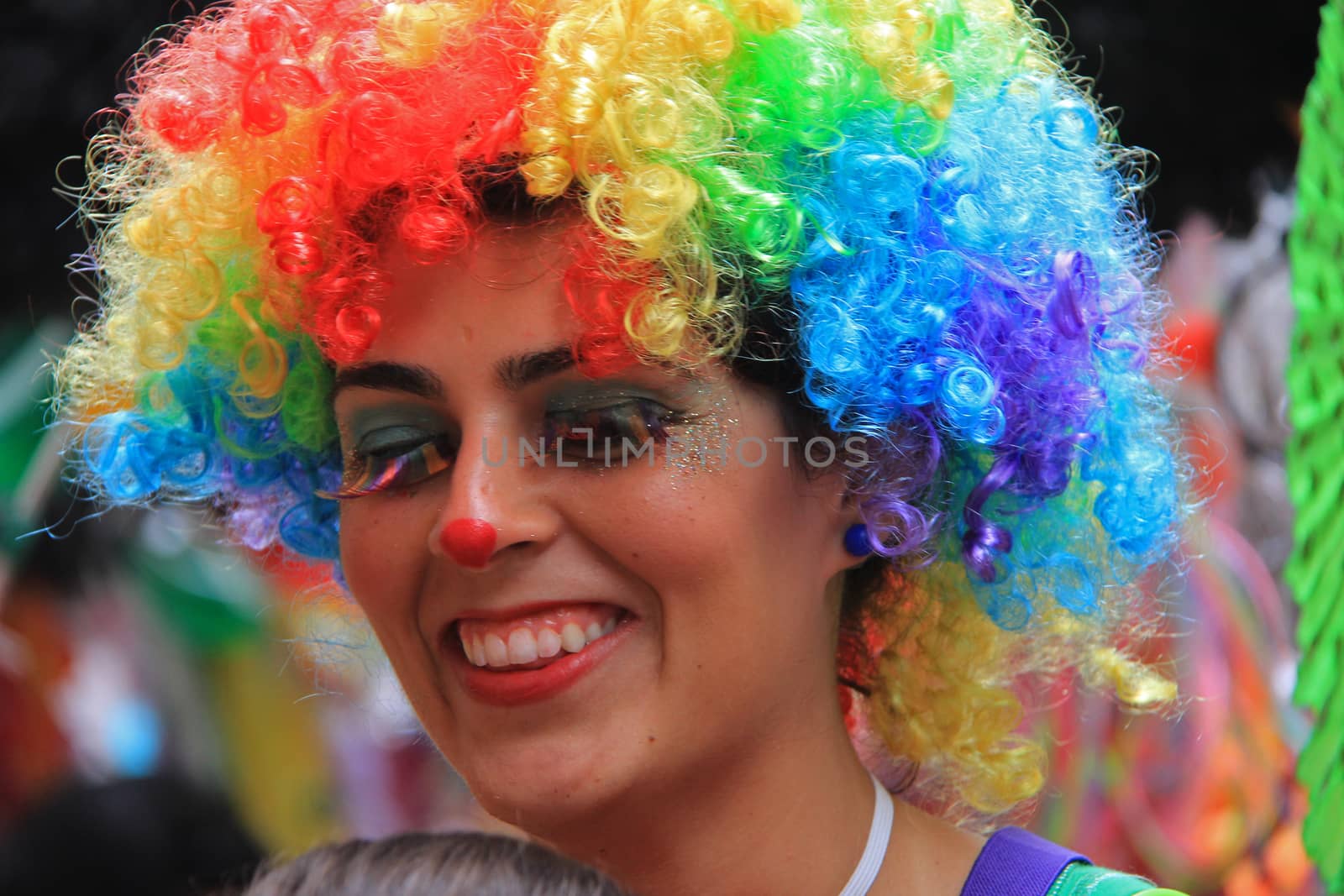 A woman partying on s street in Rio de Janeiro, Brazil
01 Mar 2014
No model release Editorial only