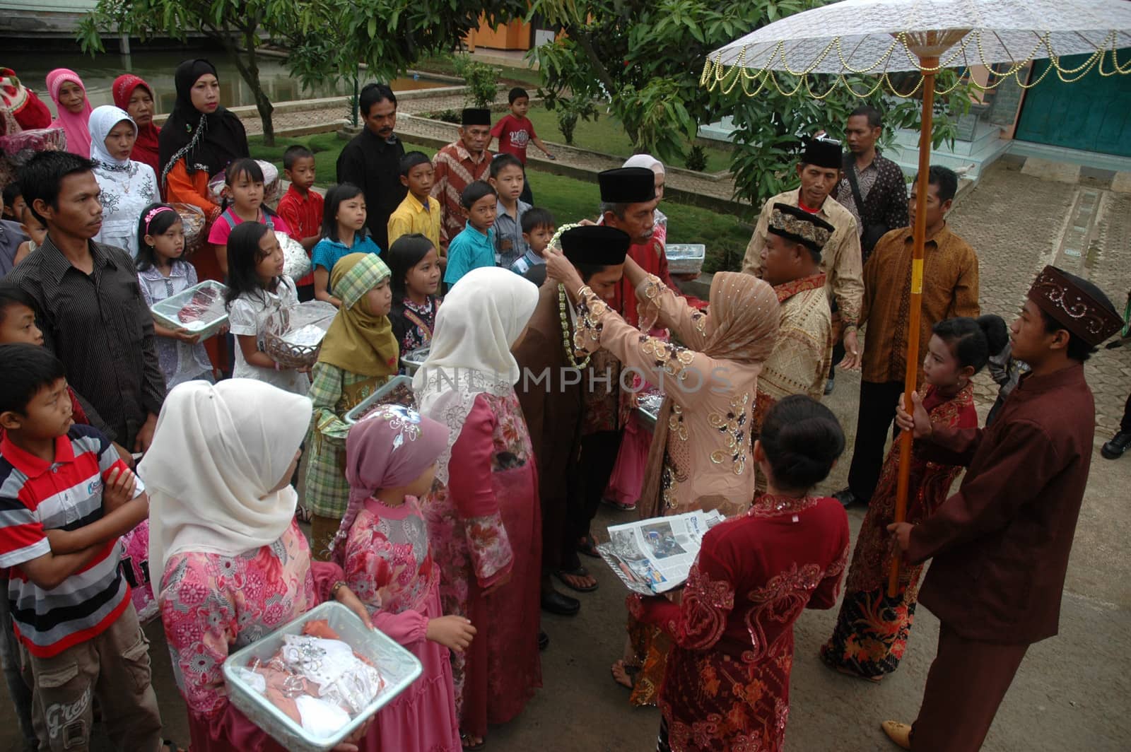 cikijing, west java, indonesia - july 10, 2011: west java traditional wedding ceremonial