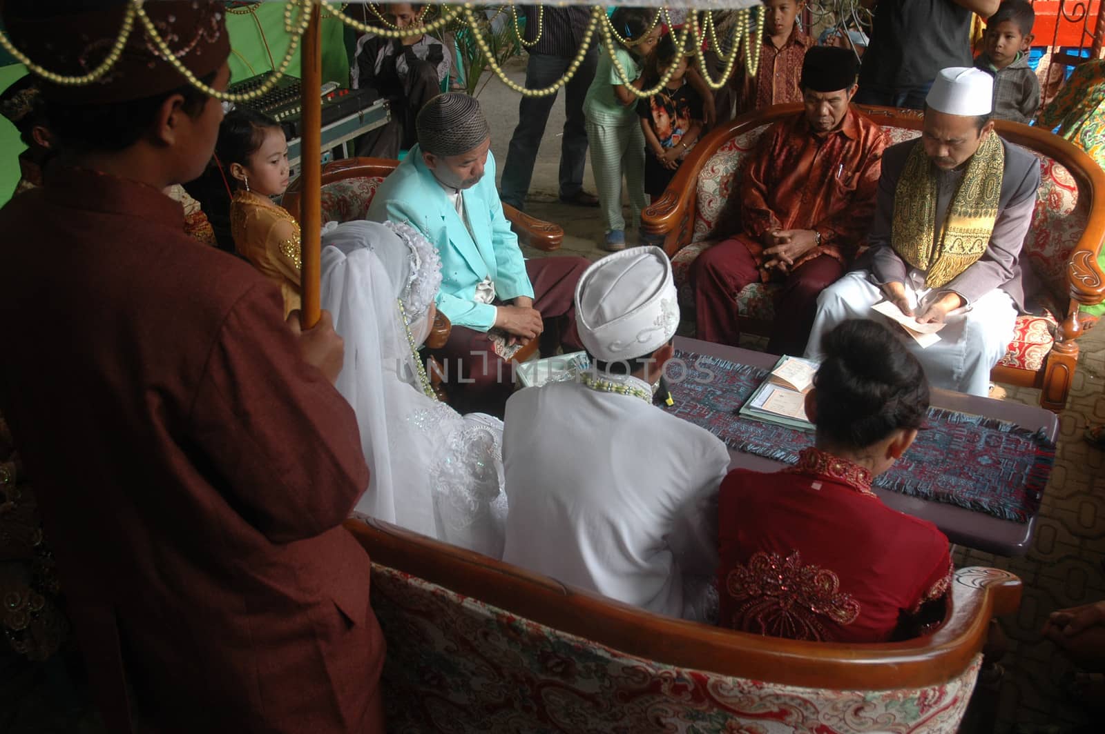 cikijing, west java, indonesia - july 10, 2011: west java traditional wedding ceremonial