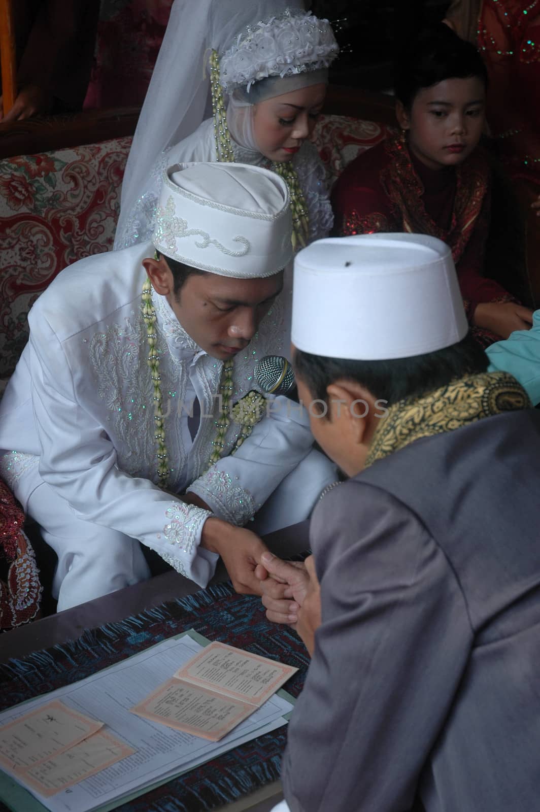 cikijing, west java, indonesia - july 10, 2011: west java traditional wedding ceremonial