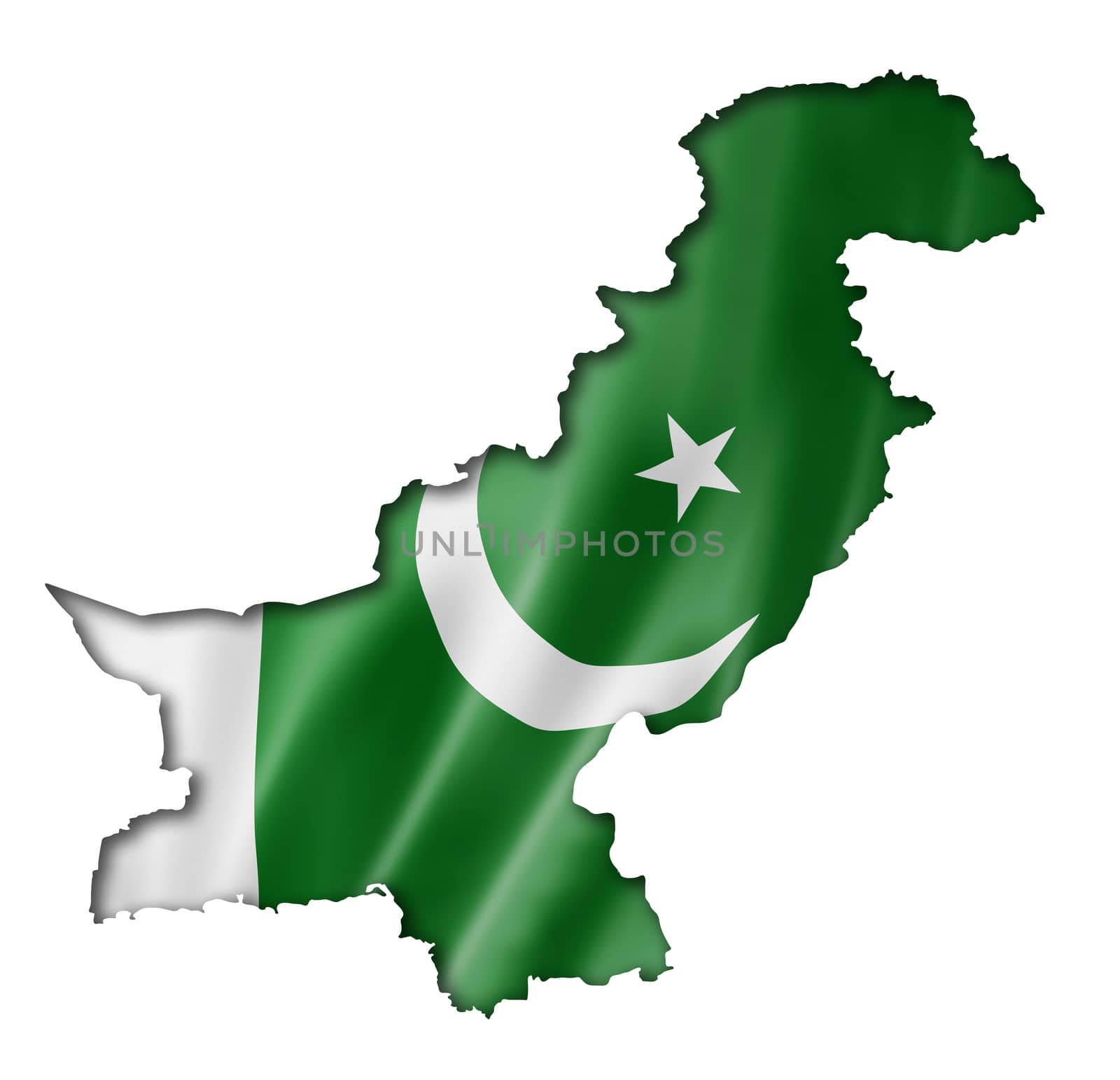 Pakistani flag map by daboost