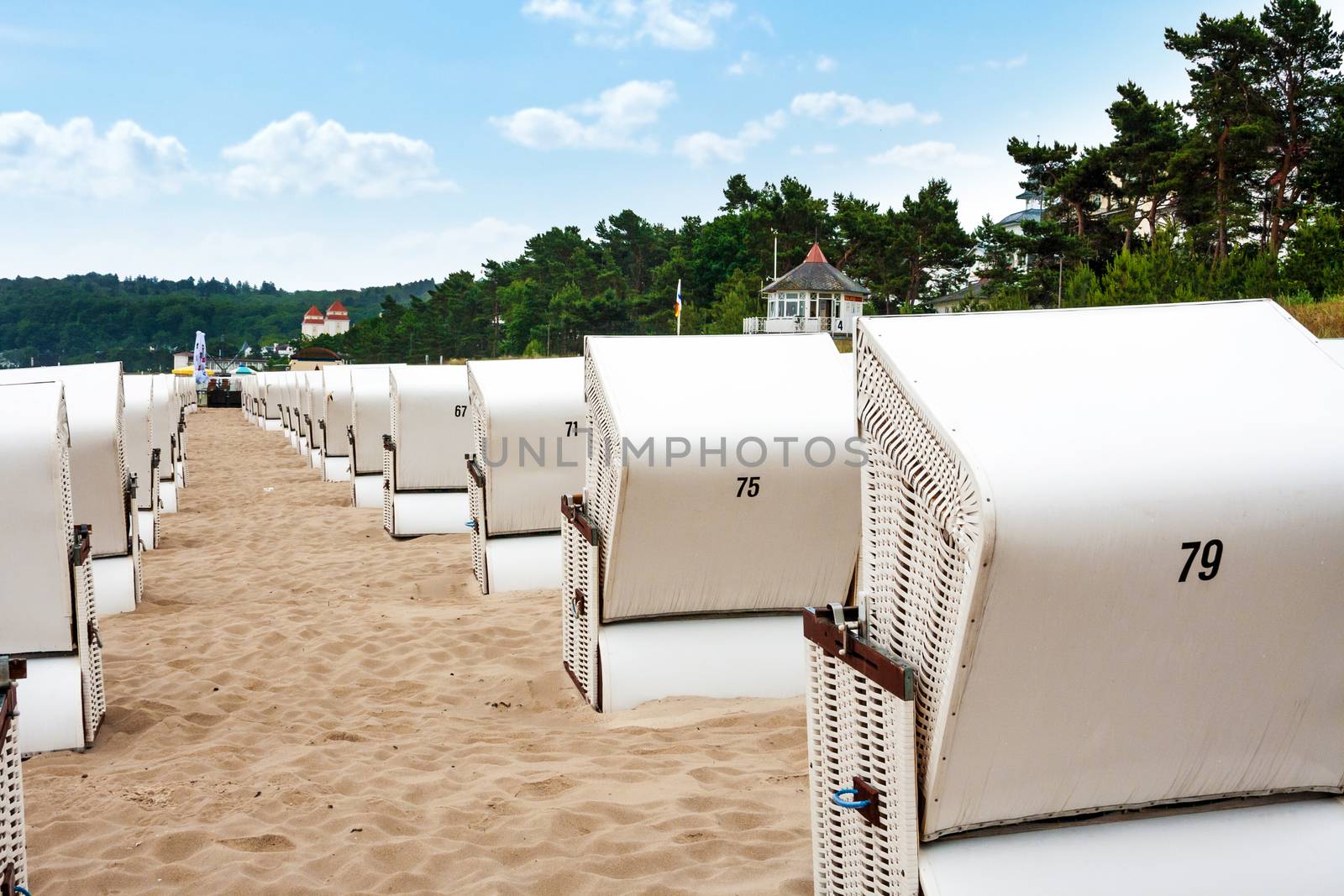 Beach chairs at the beach in Binz, R�gen, baltic sea