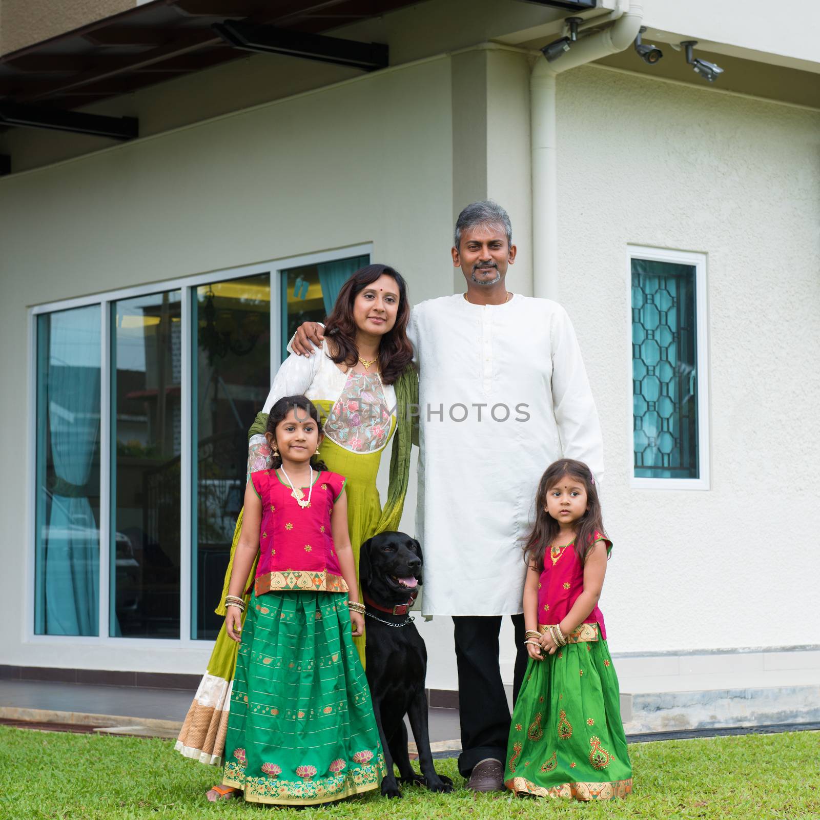 Family with their new house. by szefei