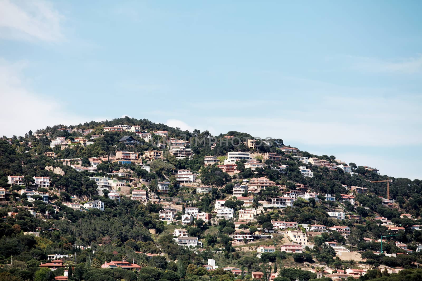village on the hillside summer Spain