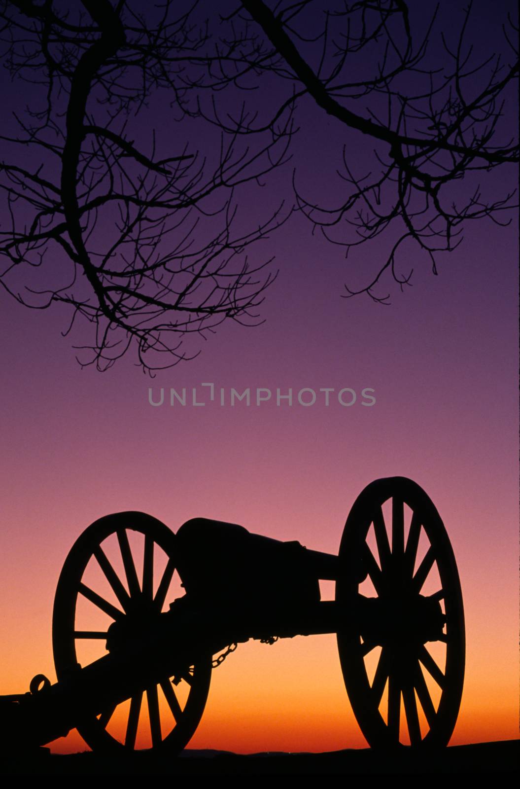 Relics from prior American War sit in the sunset