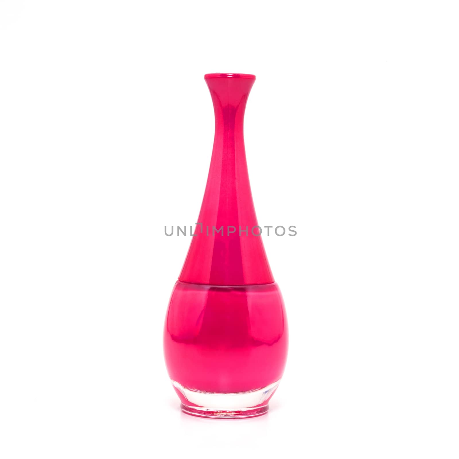nail polish bottle on white background