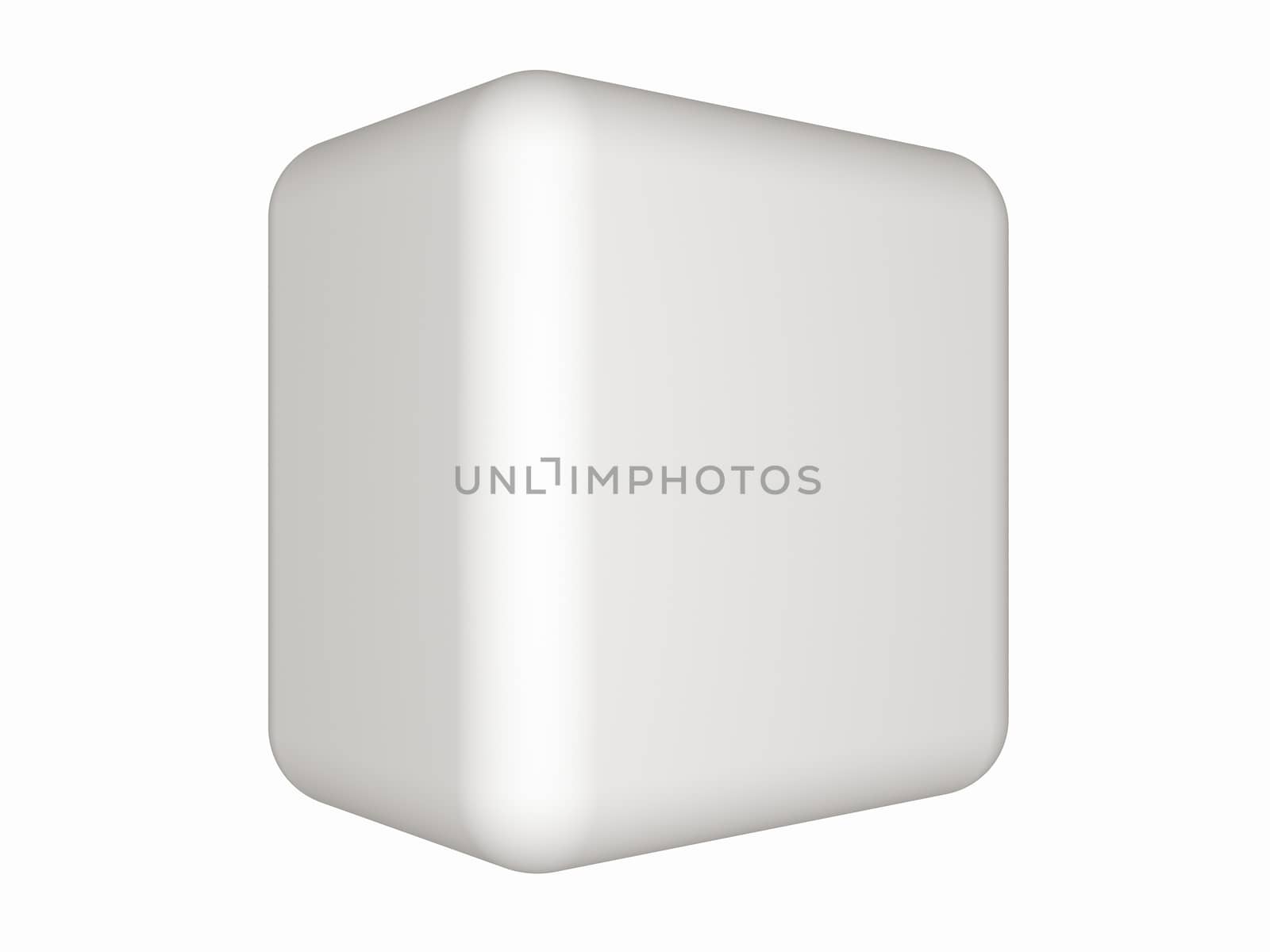 Metal shine cube on white 