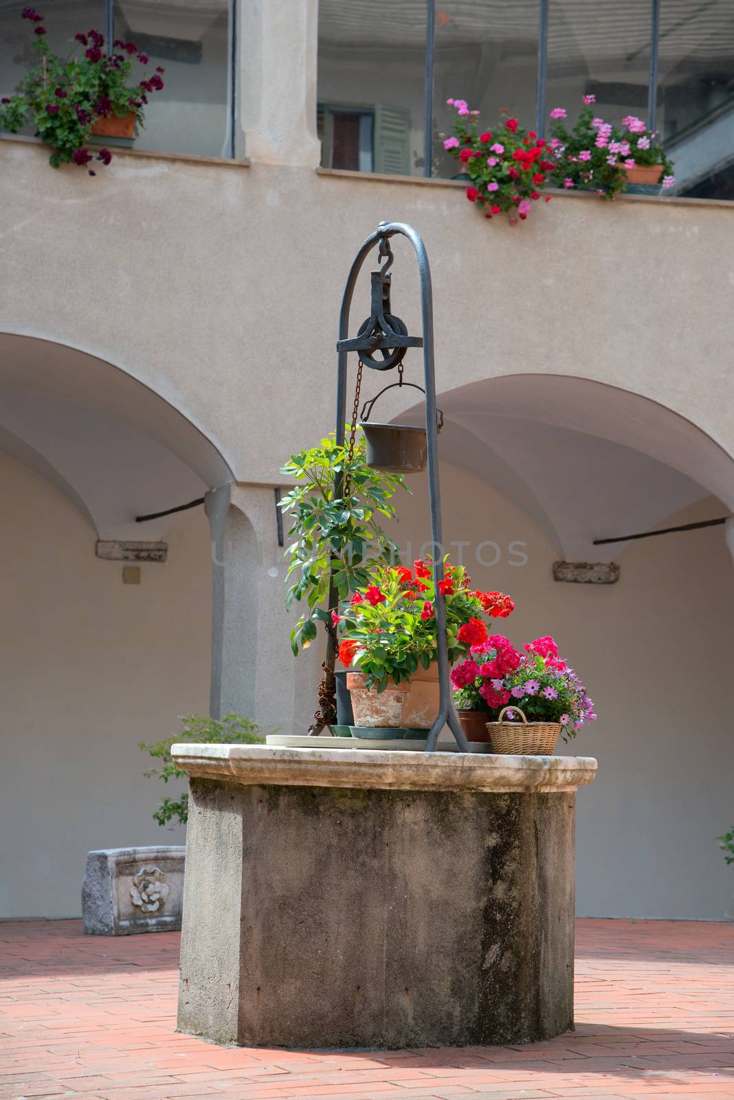 cloister of the monastery neat and clean








