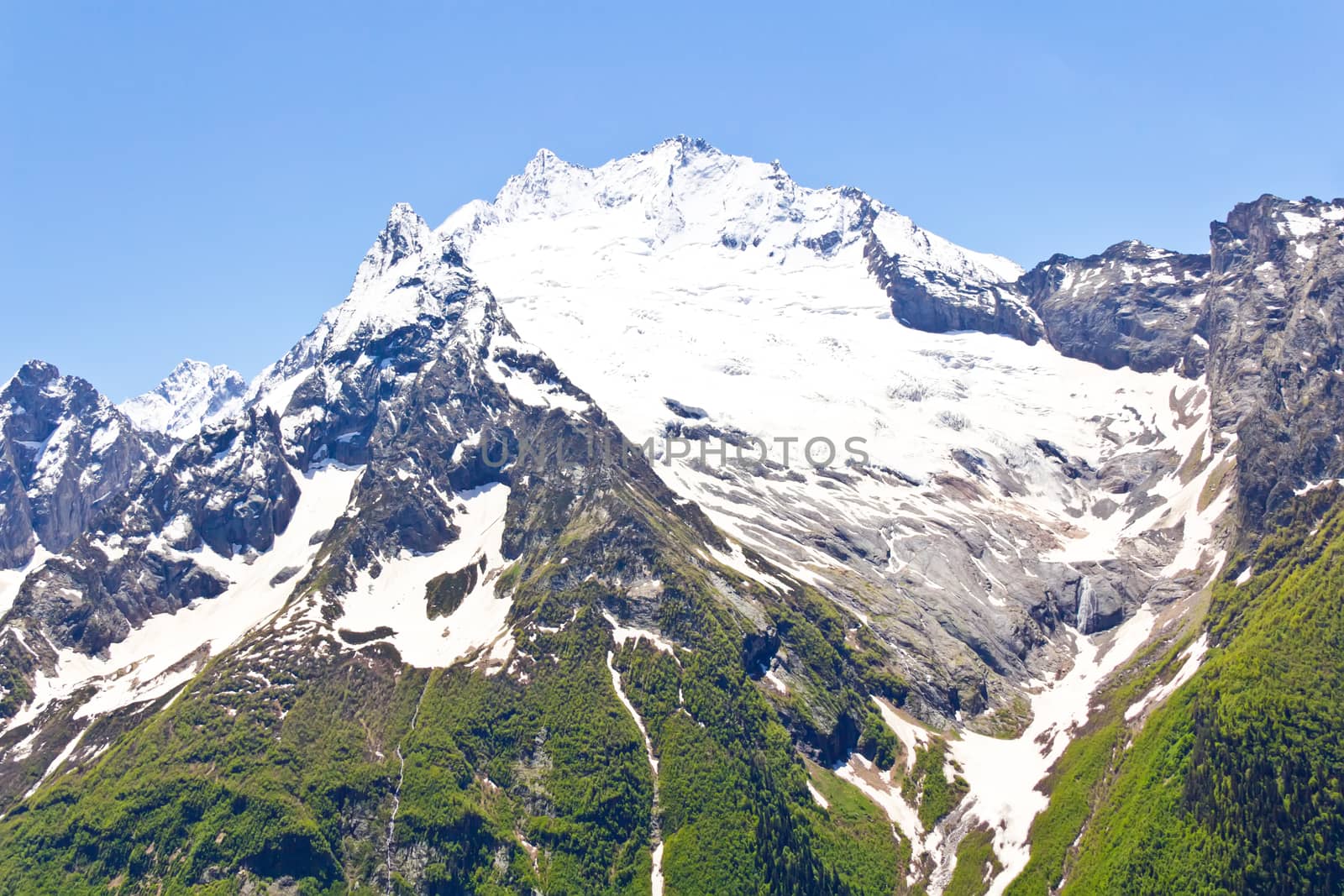 Landscape of mountains Caucasus region in Russia