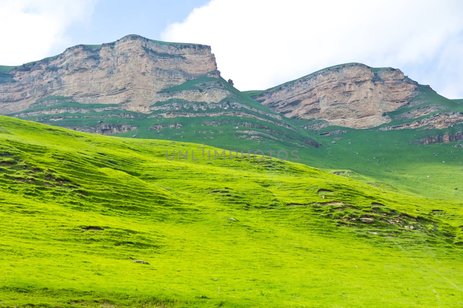 Landscape of mountains Caucasus region in Russia