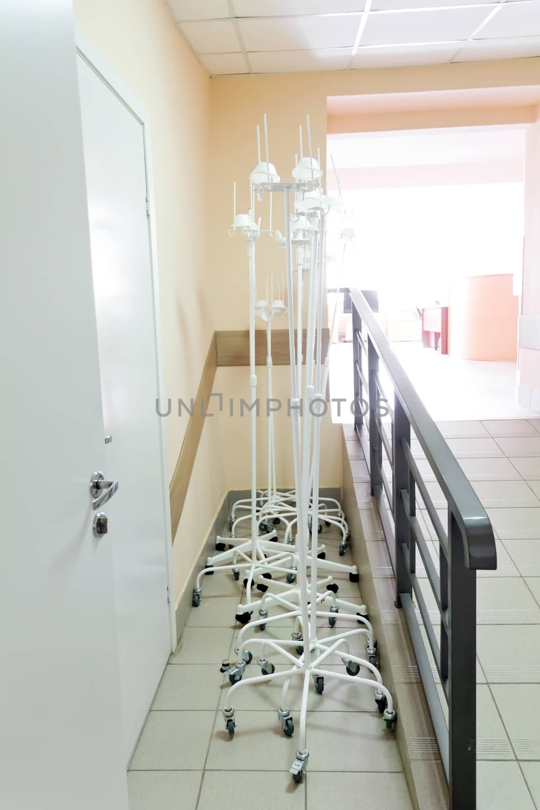 Photo of hospital corridor interior without sicks