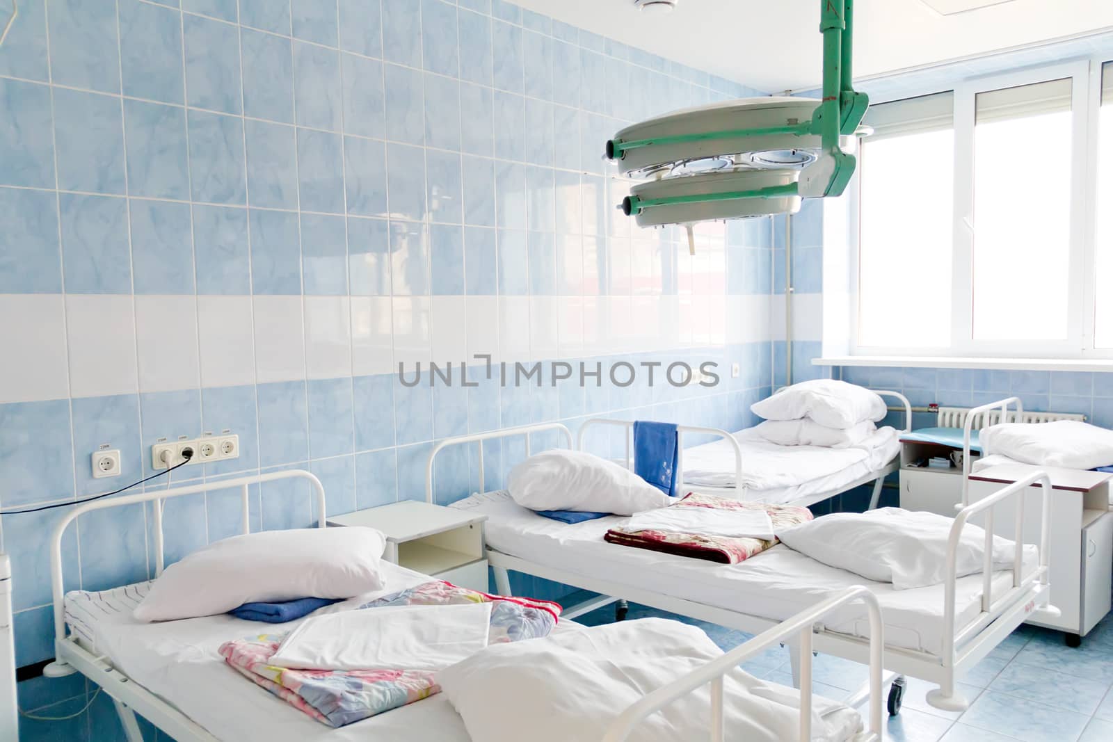 Photo of hospital chamber interior without sicks