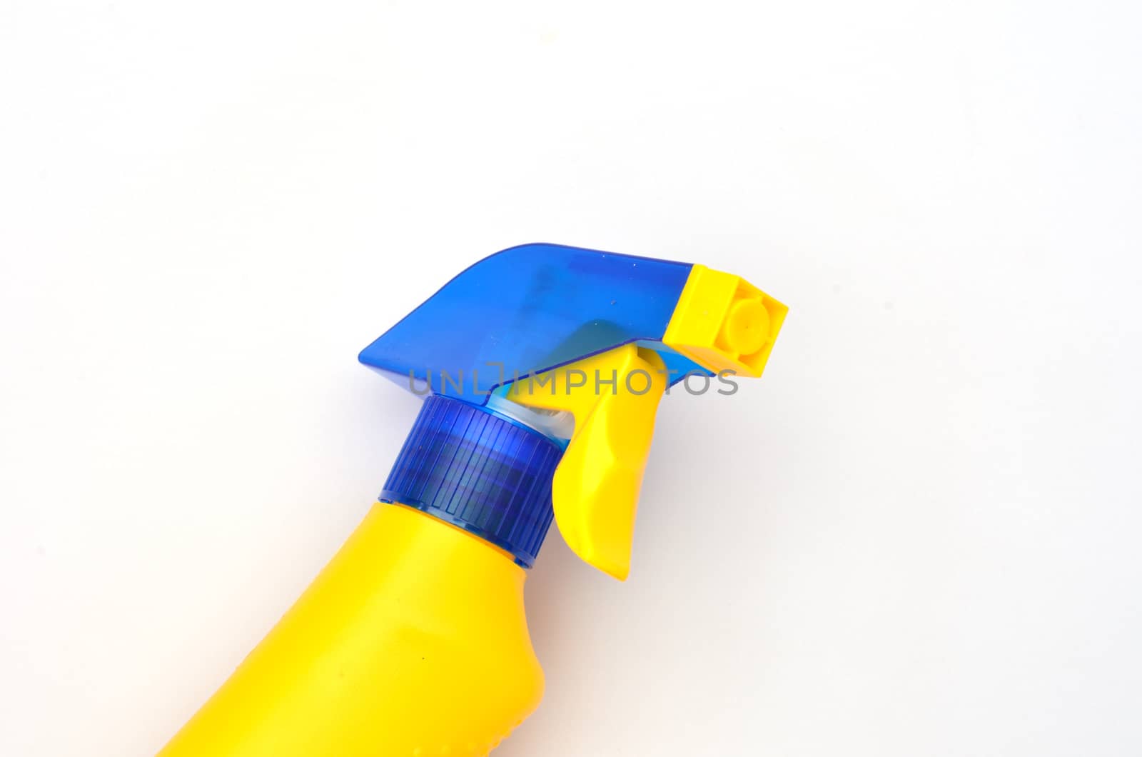 Blue and Yellow cleaning bottle by pauws99