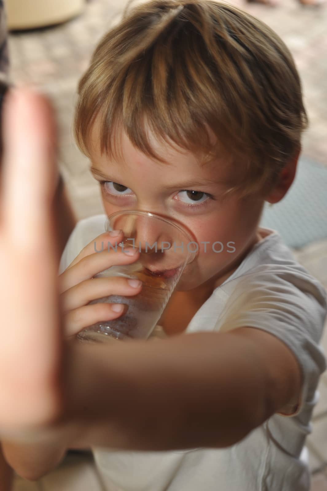 Boy Saying Stop With His Hand