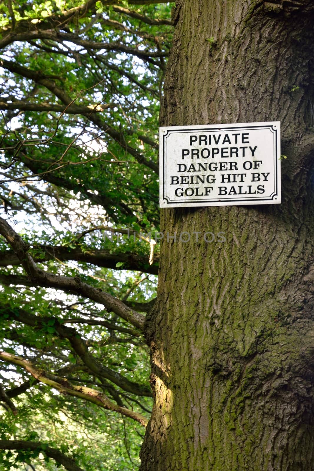 Private Golfing sign