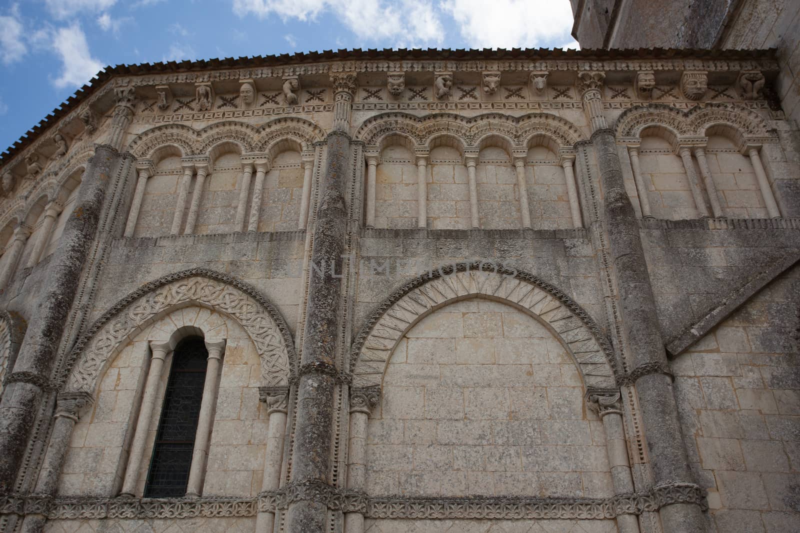 Detail Abse of the romanesque Retaud church,Charente, France