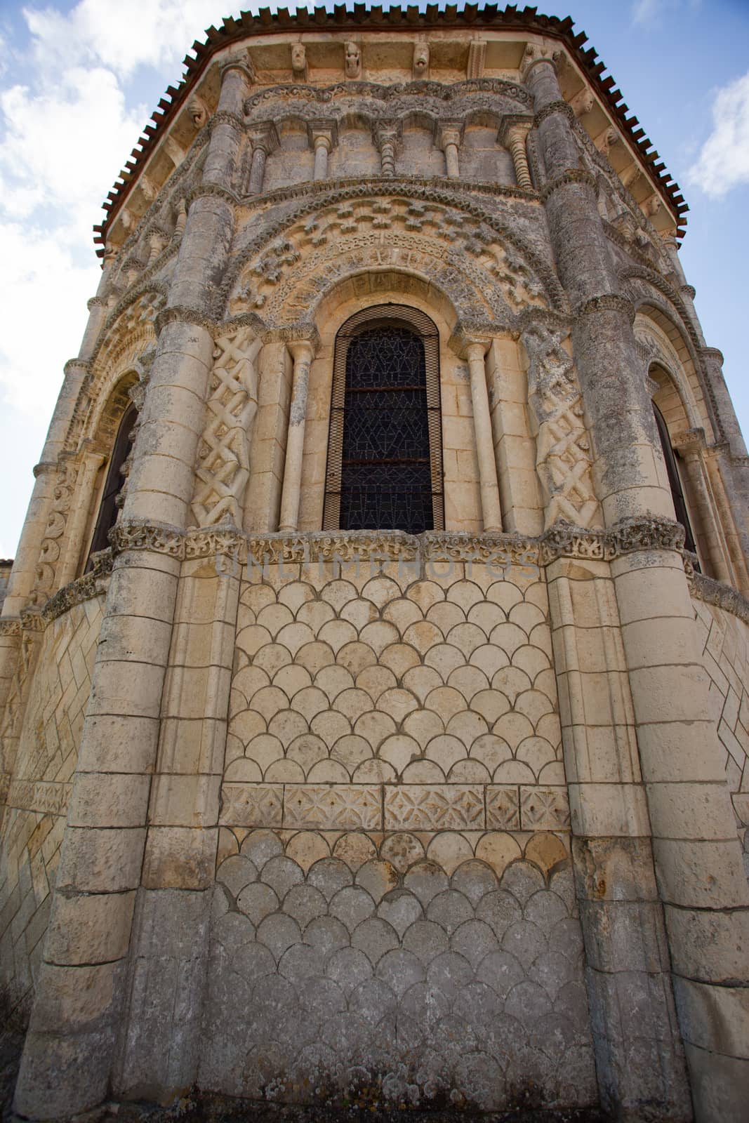 Abse of the romanesque Rioux church,Charente, France