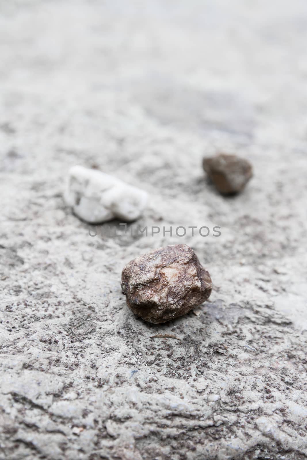 Group of small stones with empty space