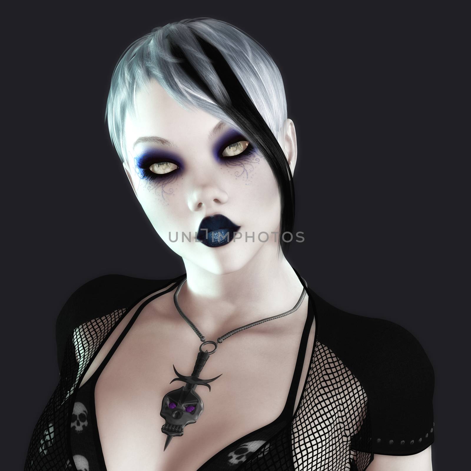 Digital Illustration of a Gothic Female