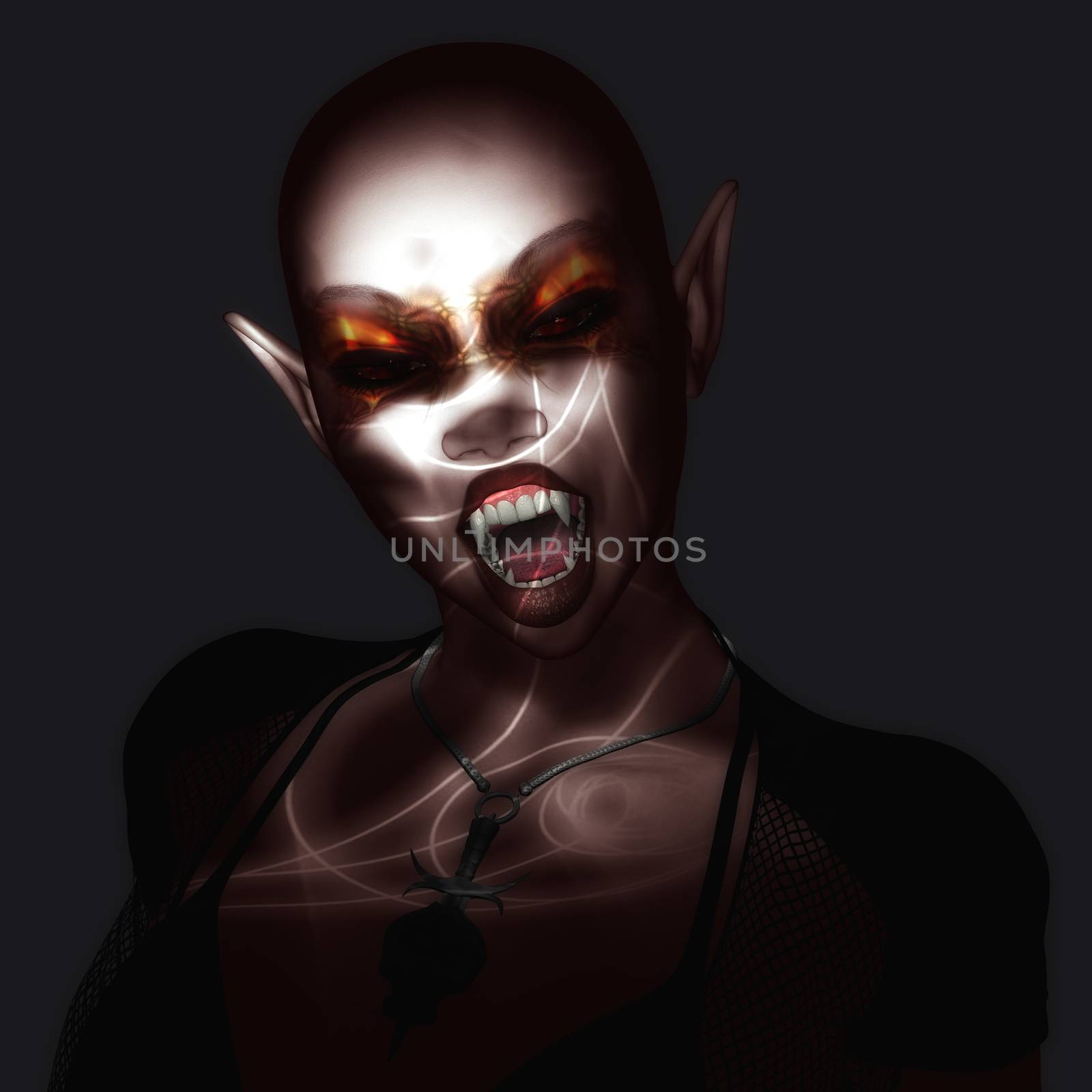 Digital Illustration of a Gothic Female