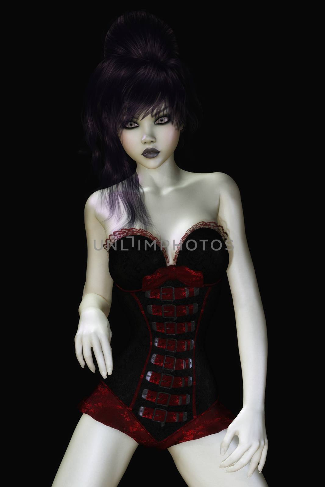 Digital Illustration of a Gothic Female