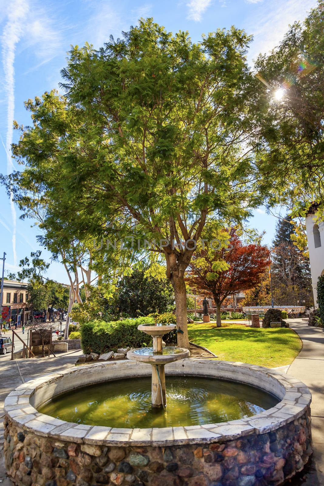 Mission San Luis Obispo de Tolosa Courtyard Fountain California by bill_perry