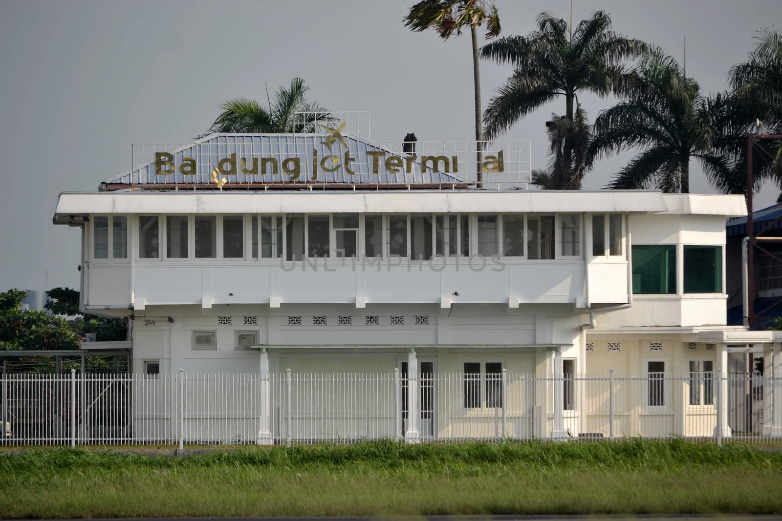 bandung, indonesia-june 16, 2014: bandung jet terminal building that located in husein sastranegara airport bandung.