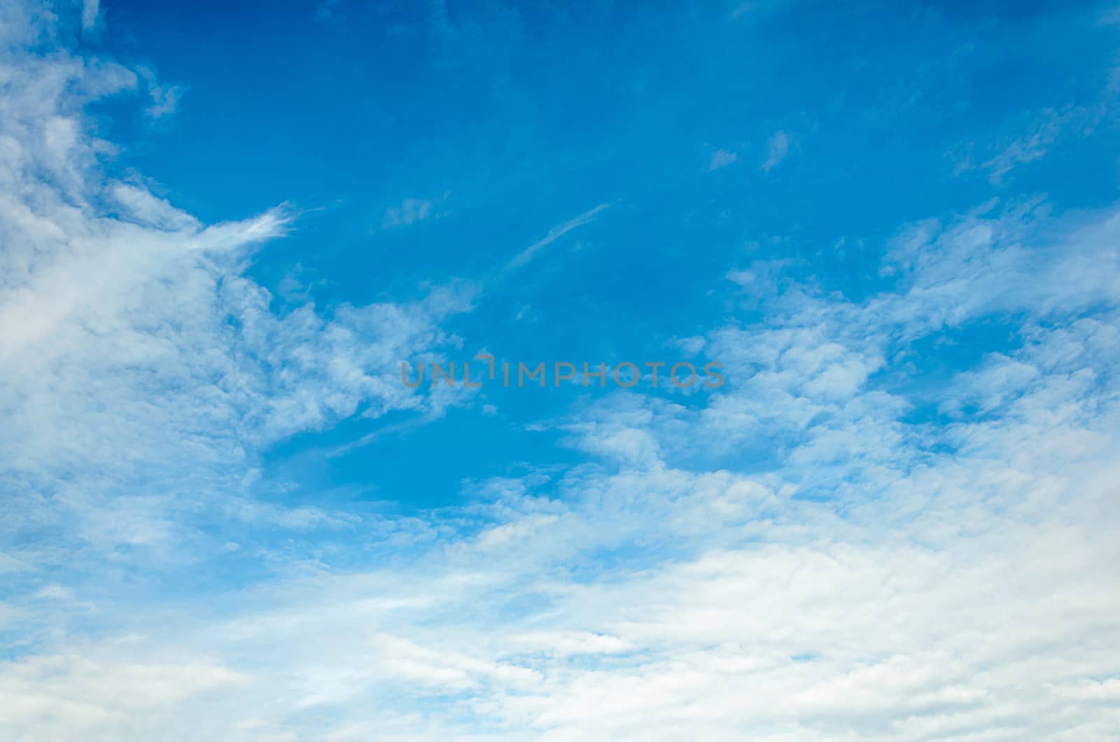 Blue sky background with white clouds 