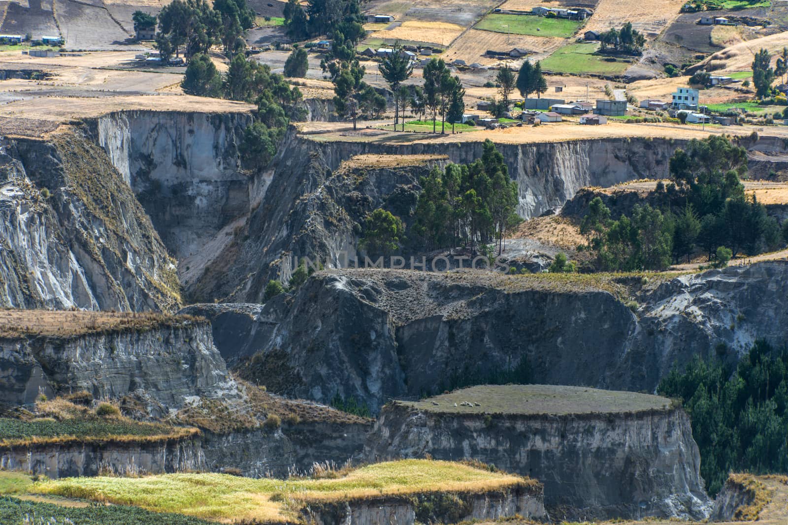 Fields of Zumbahua in Ecuadorian Altiplano. Highland Andes near  by xura