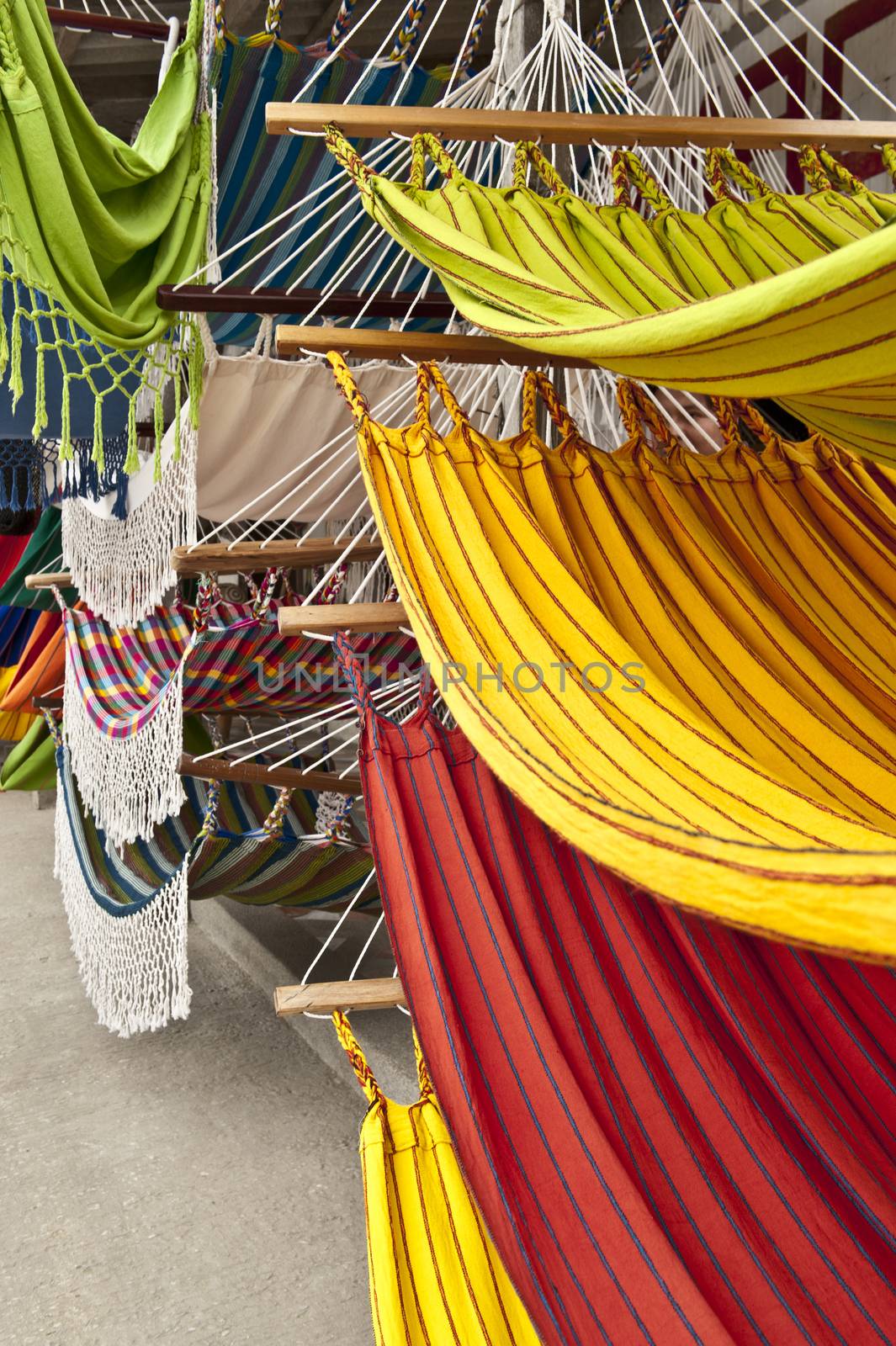 Hammocks, market place in Ecuador