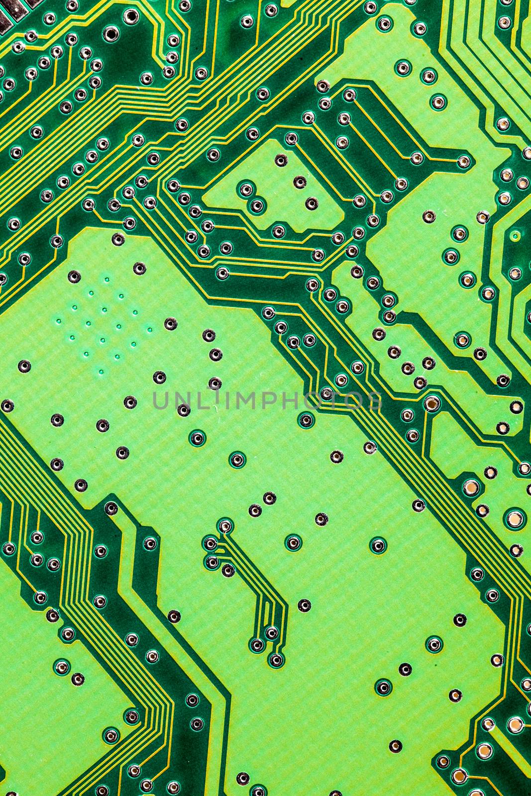 Extreme Closeup of Microchips Details