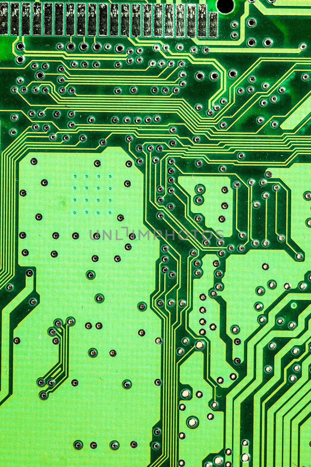 Extreme Closeup of Microchips Details