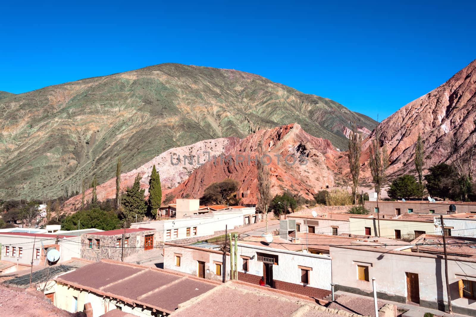 Purmamarca, Quebrada de Humahuaca, Hill of Seven Colours, Andes, Chile-Argentina-Bolivia border