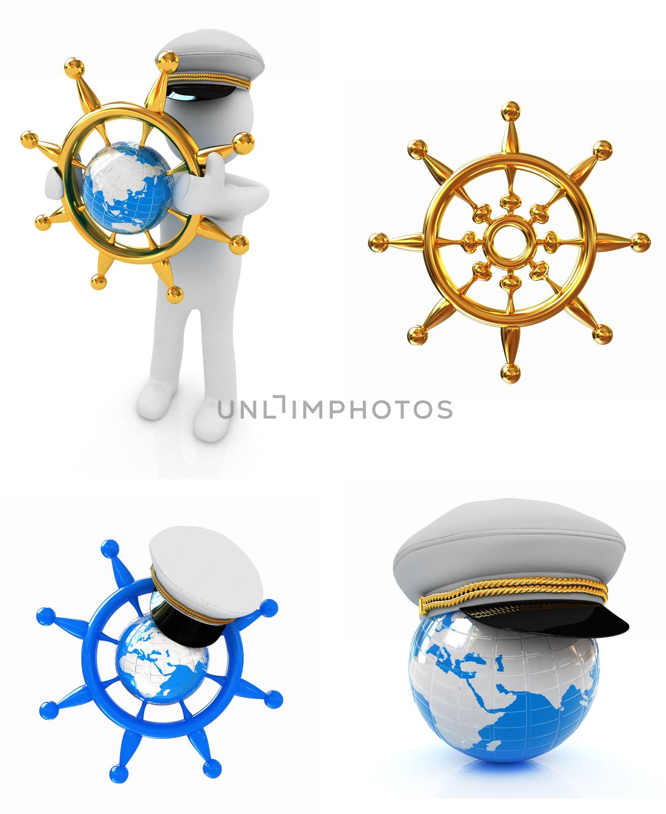 Boat trips set on a white background