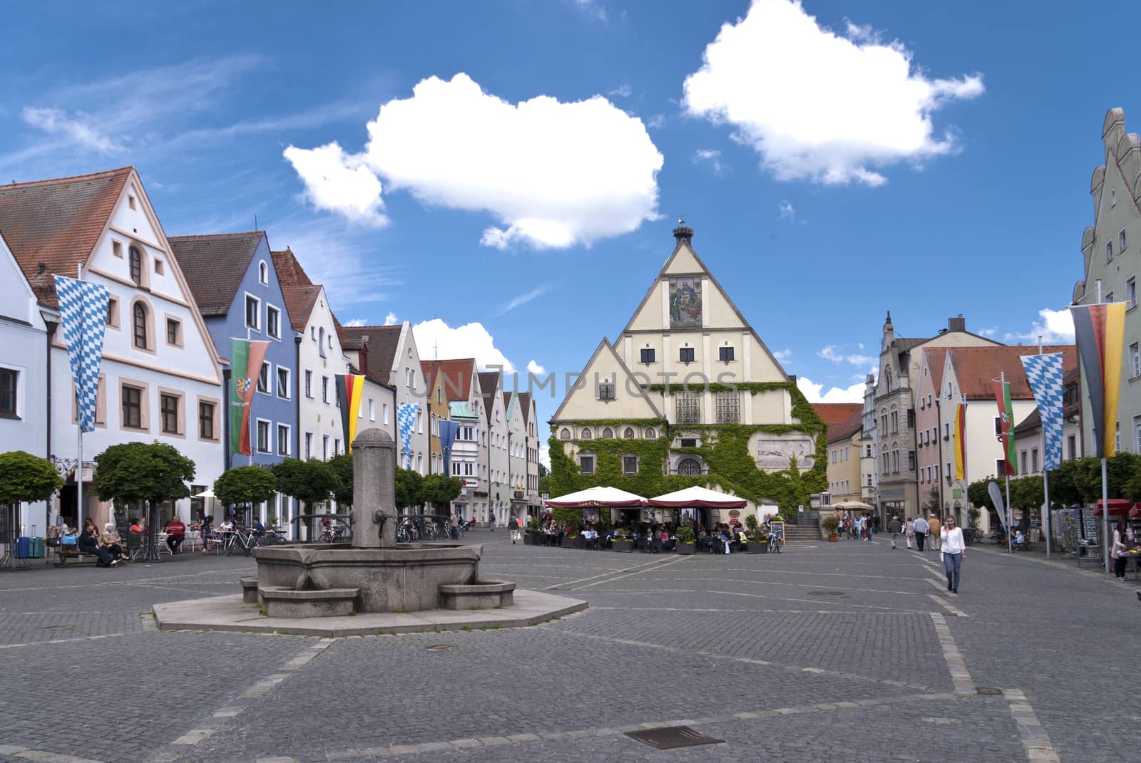 In the old Town of Weiden in Germany