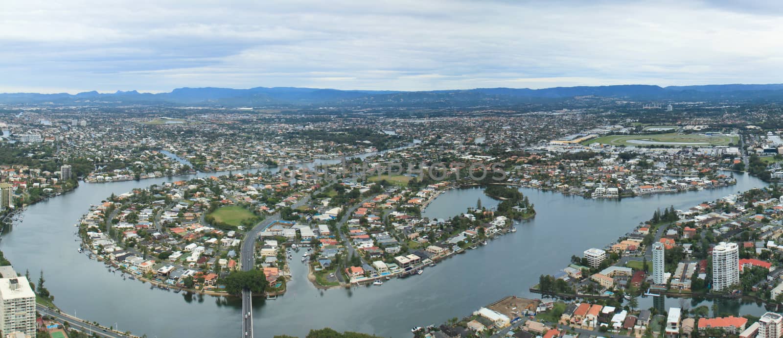 Aerial view of urban at Gold Coast, Queensland, Australia
