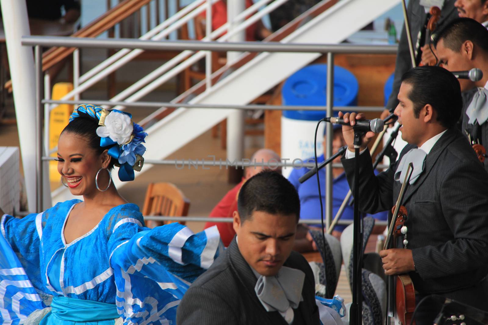 Mexican entertainers performing on stage in Puerto Vallarta, Mexico
07 Dec 2012
No model release
Editorial only