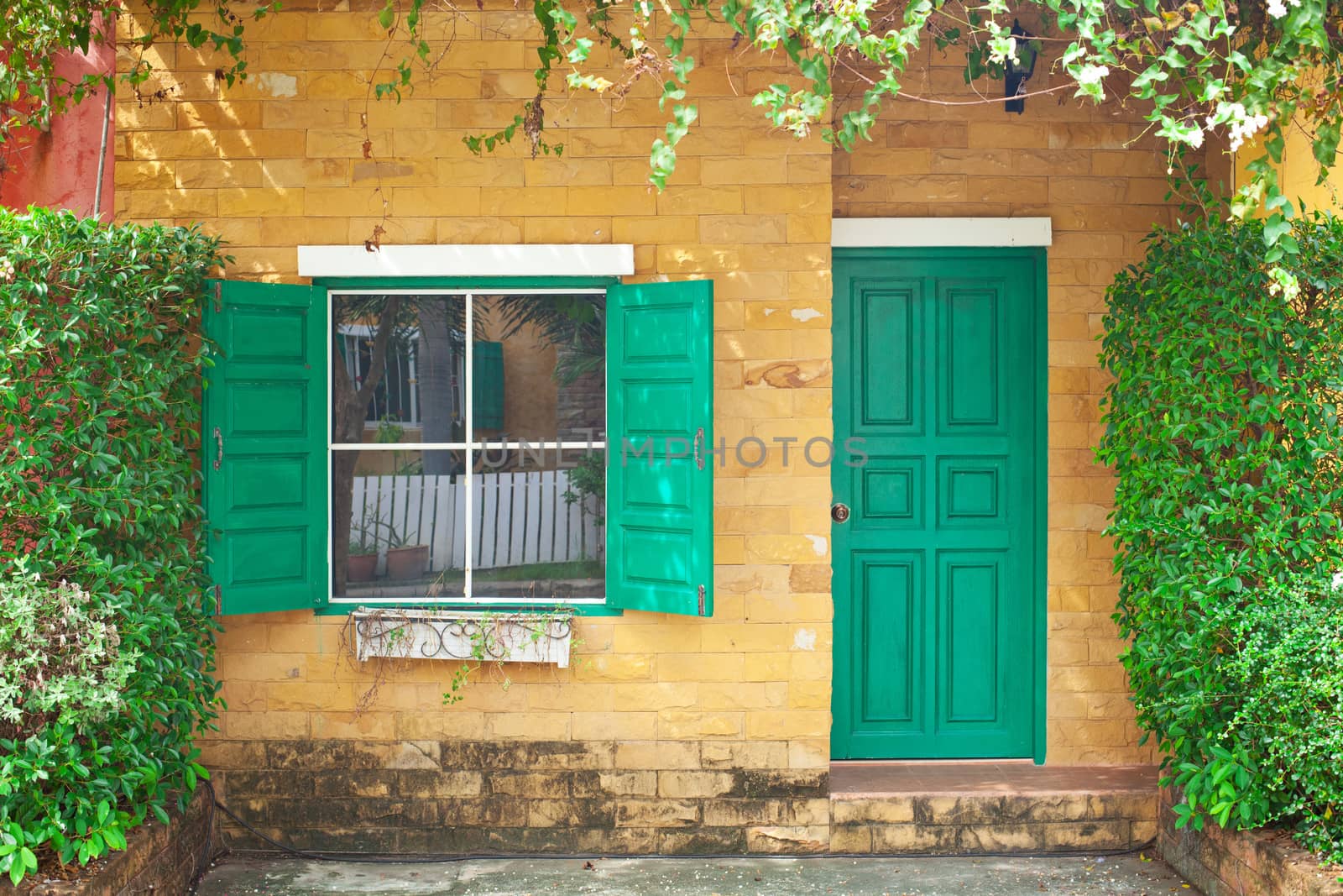 Door and window exterior Europe Style old House