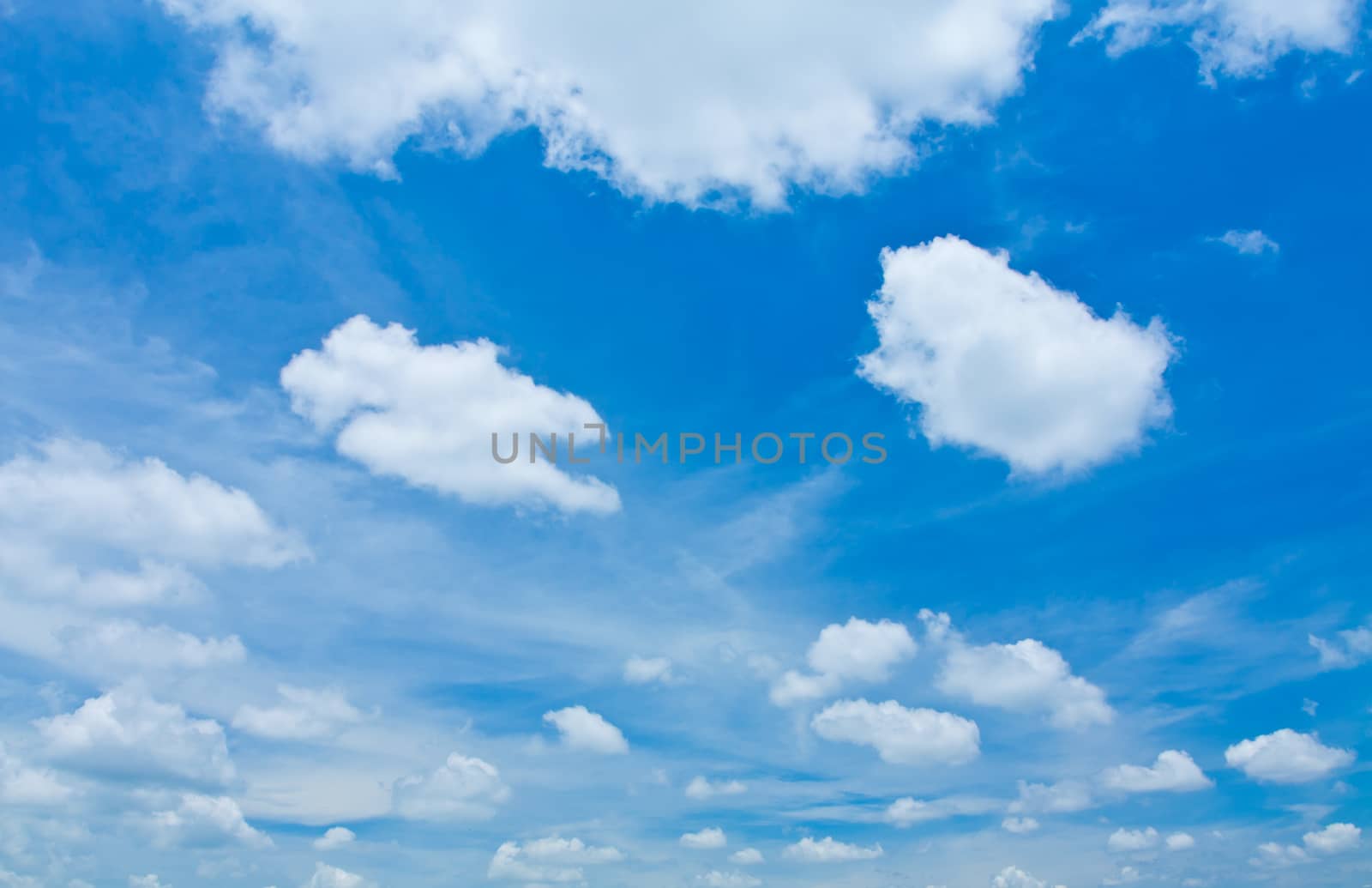 blue sky with cloud closeup
