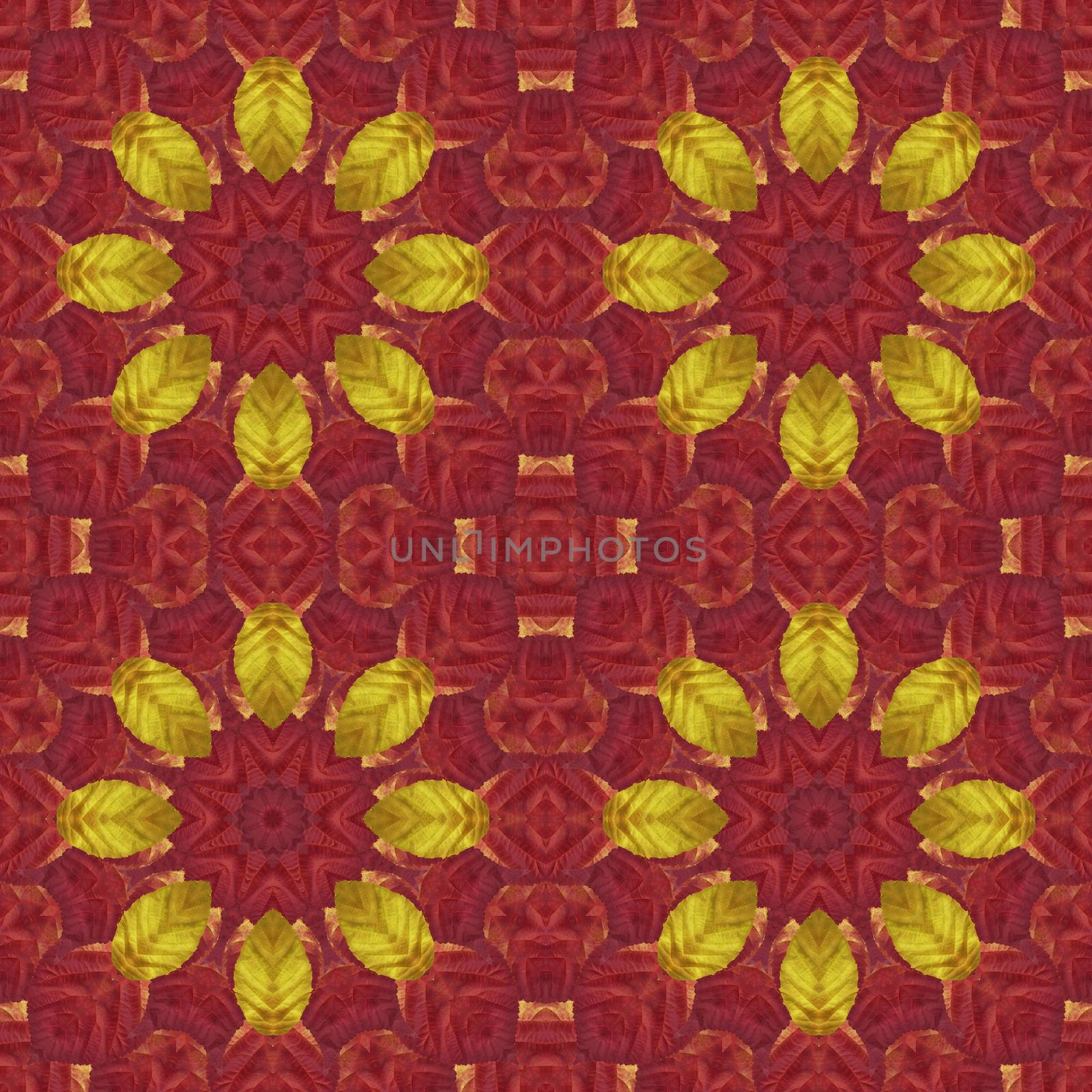 Seamless pattern with colorful leaves by alexcoolok